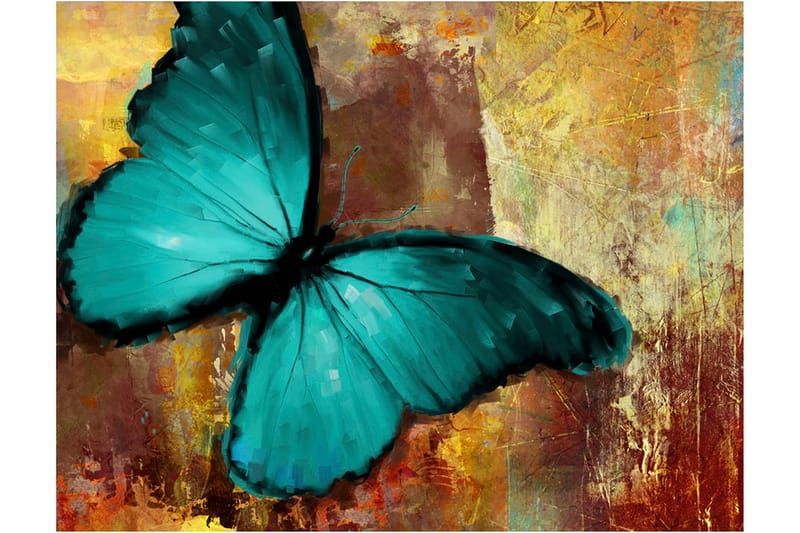 Fototapet Painted Butterfly 200x154 - Artgeist sp. z o. o. - Inredning - Väggdekor - Tapet & tapettillbehör - Fototapet