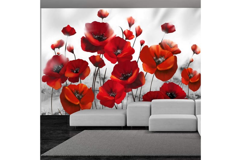 Fototapet Poppies In The Moonlight 250x175 - Artgeist sp. z o. o. - Inredning - Väggdekor - Tapet & tapettillbehör - Fototapet