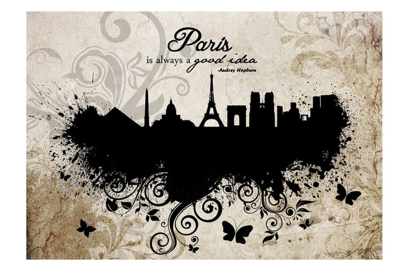 Fototapet Paris Is Always A Good Idea Vintage 100x70 - Artgeist sp. z o. o. - Inredning - Väggdekor - Tapet & tapettillbehör - Fototapet