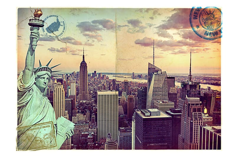 Fototapet Postcard From New York 350x245 - Artgeist sp. z o. o. - Fototapet