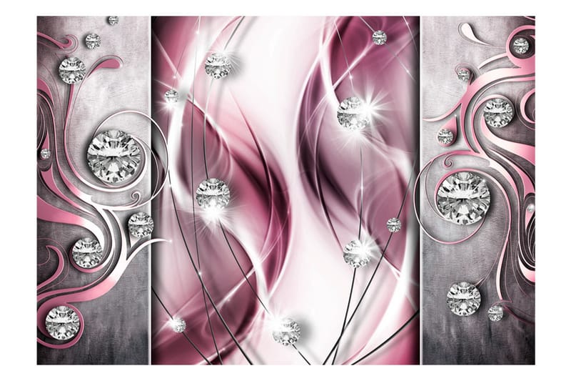 Fototapet Pink And Diamonds 100x70 - Artgeist sp. z o. o. - Inredning - Väggdekor - Tapet & tapettillbehör - Fototapet