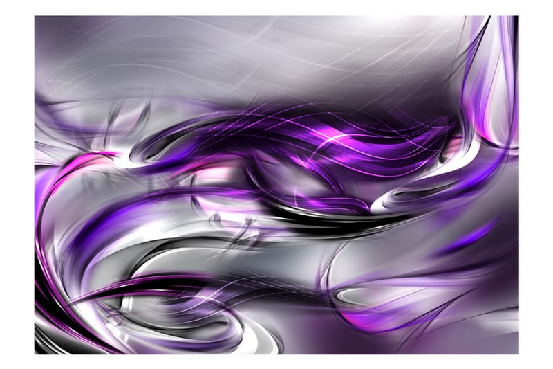 Fototapet Purple Swirls 200x140 - Artgeist sp. z o. o. - Inredning - Väggdekor - Tapet & tapettillbehör - Fototapet