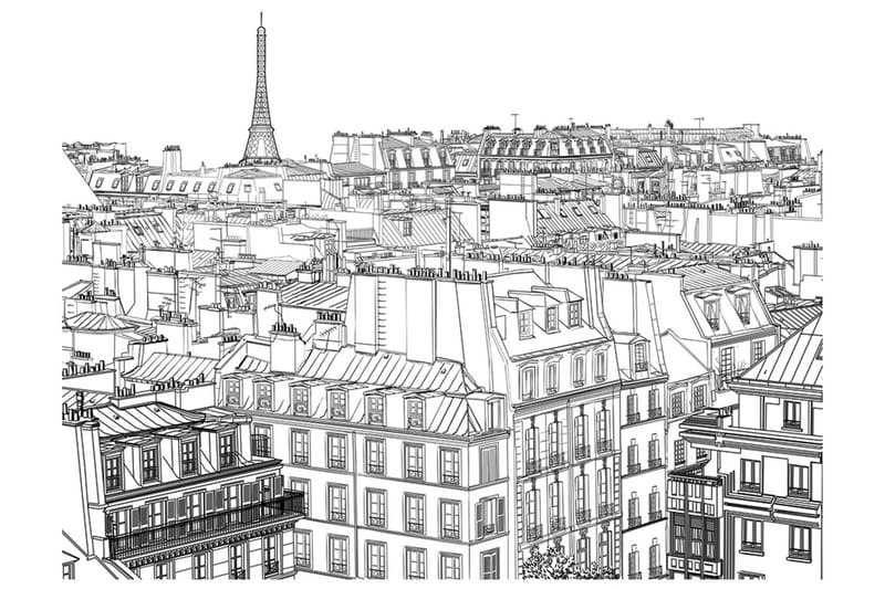 Fototapet Parisian S Sketchbook 350x270 - Artgeist sp. z o. o. - Fototapet