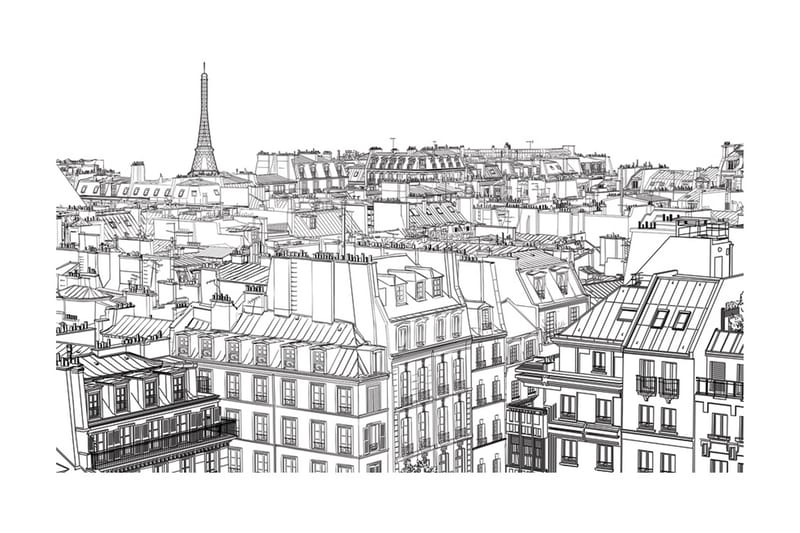 Fototapet Parisian S Sketchbook 450x270 - Artgeist sp. z o. o. - Fototapet