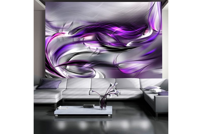 Fototapet Purple Swirls 200x140 - Artgeist sp. z o. o. - Inredning - Väggdekor - Tapet & tapettillbehör - Fototapet