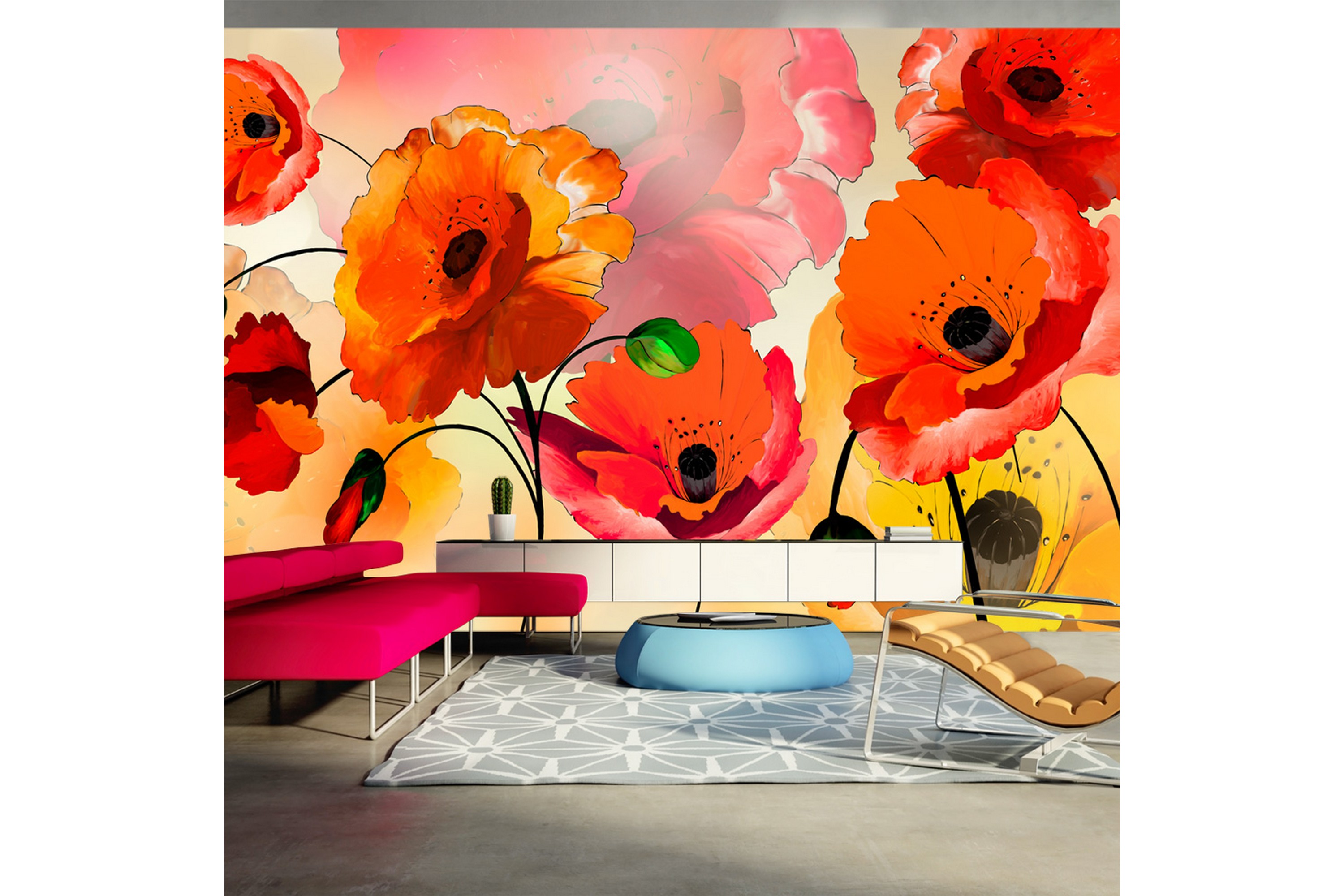 REA/Black Friday Fototapet XXL Velvet Poppies 500x280 - Artgeist sp. z o.