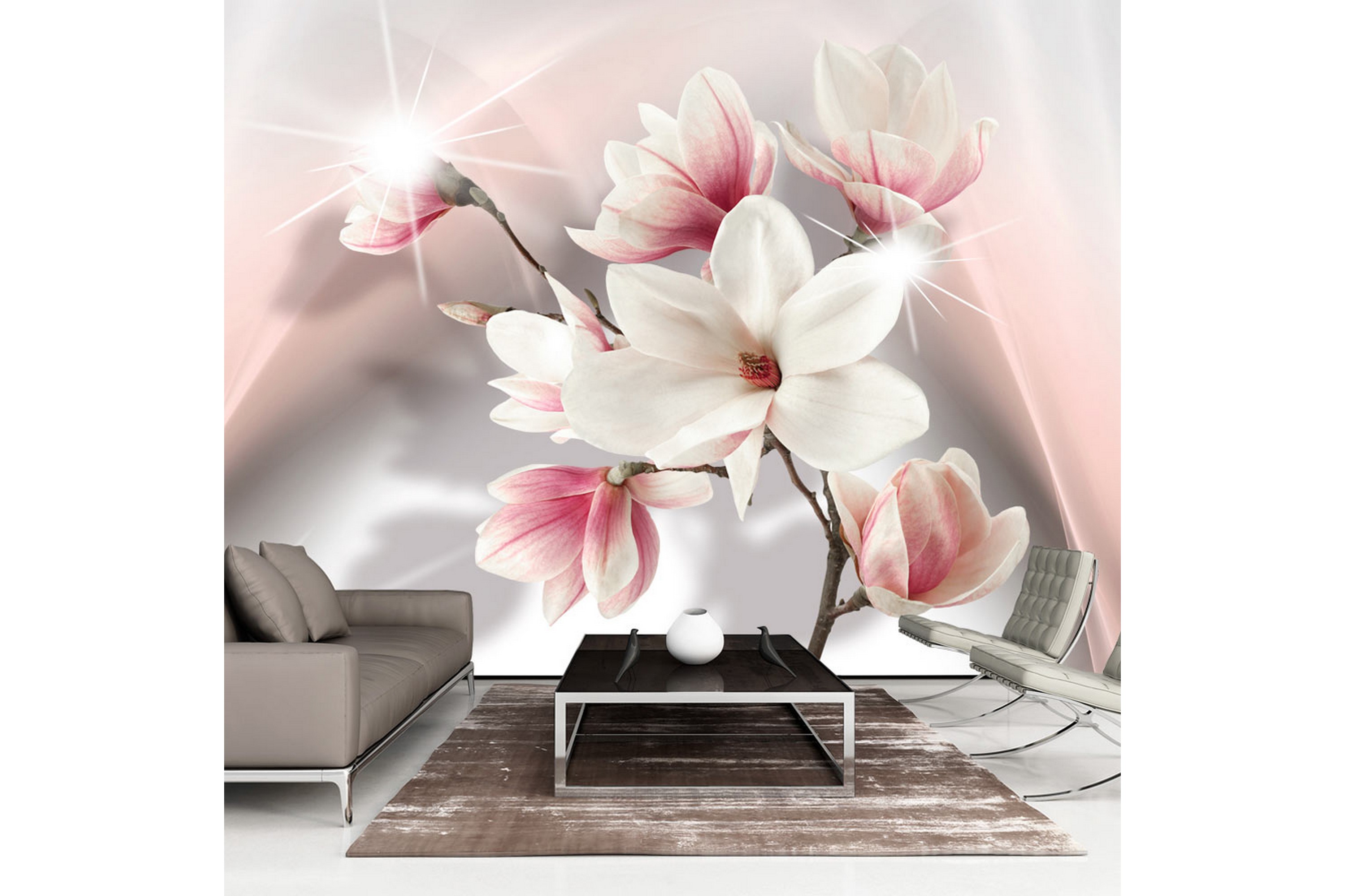 REA/Black Friday Fototapet XXL White Magnolias II 500x280 - Artgeist sp. z o.