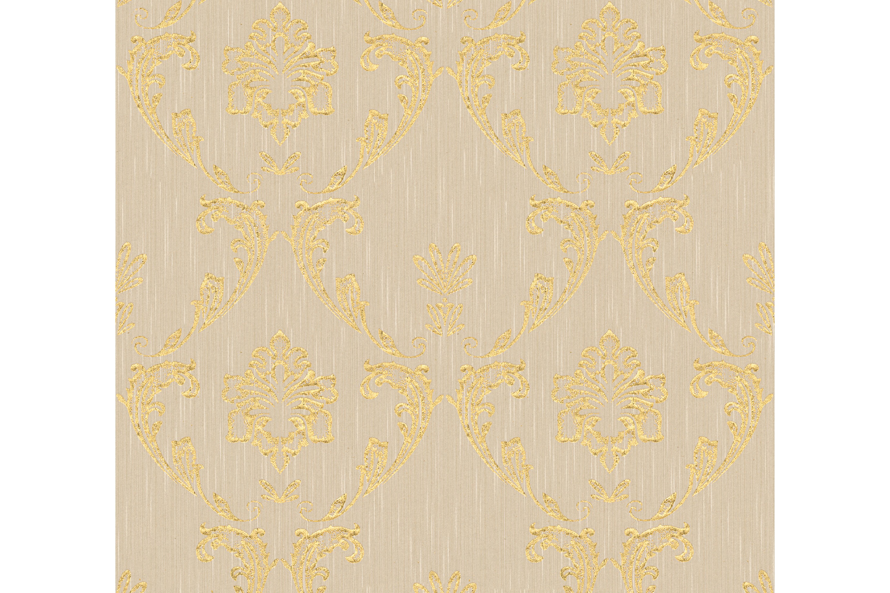 REA/Black Friday Barock Tapet Metallic Silk Ovävd Guld - AS Creation Mönstrad tapet Beige,Guld Tyg