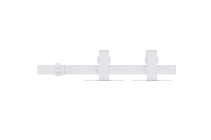 Mini skjutdörrsbeslag kolstål vit 152 cm - Vit - Skjutdörr innerdörr