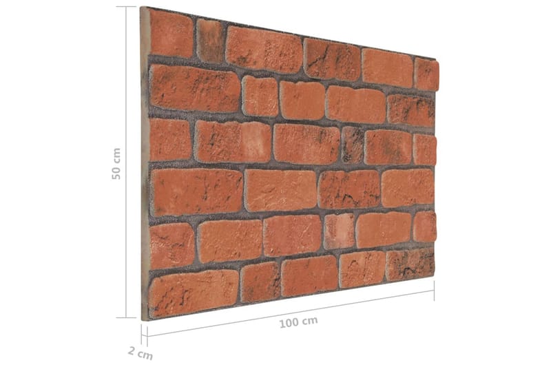 Väggpaneler 3D terrakotta tegel 10 st EPS - Brun - Hus & renovering - Bygg - Golv, vägg & tak - Golv & väggbeklädnad - Väggpanel & panelskiva