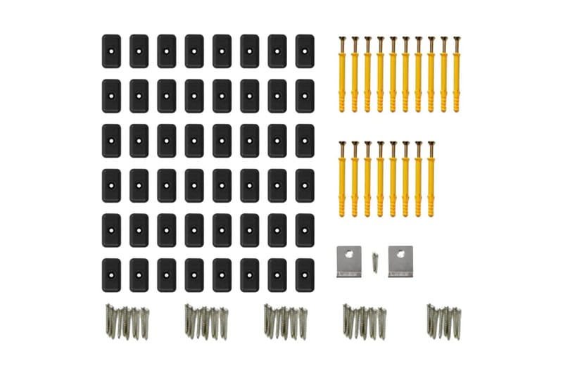 WPC massiva golvplattor med tillbehör 10 m² 2,2 m grå - Grå - Trall balkong - Vinylgolv & plastgolv - Golvplattor & plasttrall