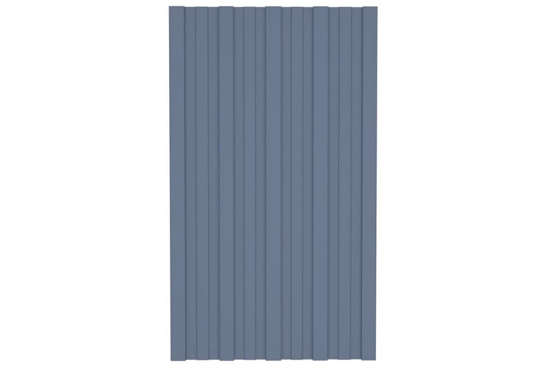 Takprofiler 12 st galvaniserat stål grå 80x45 cm - Takpanel & takskiva