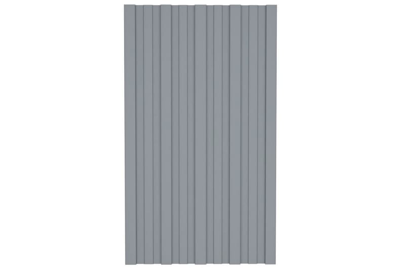 Takprofiler 12 st galvaniserat stål silver 80x45 cm - Takpanel & takskiva