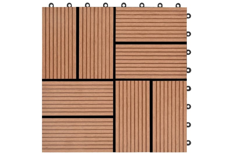 Trall 11 st WPC 30x30 cm 1 kvm brun - Brun - Hus & renovering - Bygg - Trä & virke - Trall & trallvirke - Trätrall & golvtrall