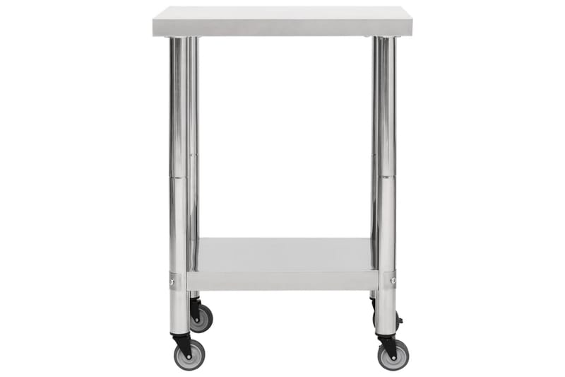 Arbetsbord med hjul 60x30x85 cm rostfritt stål - Garageinredning & garageförvaring - Arbetsbänk