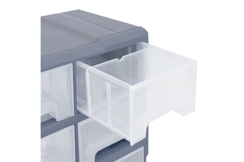 Sortimentskåp med 16 lådor 52x16x37 cm - Grå - Sortimentlåda - Garageinredning & garageförvaring