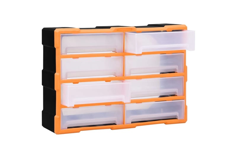 Sortimentskåp med 8 stora lådor 52x16x37 cm - Orange - Sortimentlåda - Garageinredning & garageförvaring