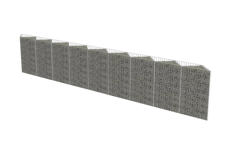 Gabionmur i galvaniserat stål 630x30x100 cm - Silver - Gabion