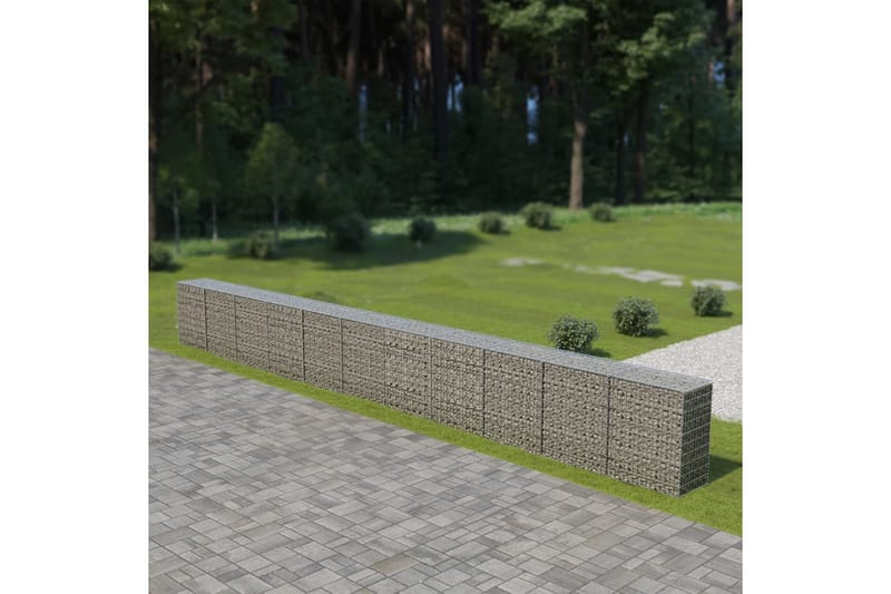 Gabionmur i galvaniserat stål 900x50x100 cm - Silver - Gabion