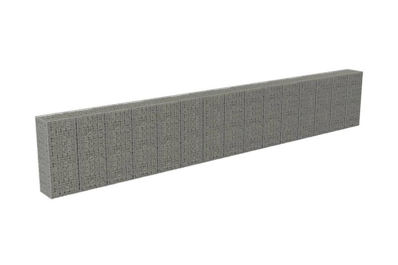 Gabionmur i galvaniserat stål 900x50x150 cm - Silver - Gabion