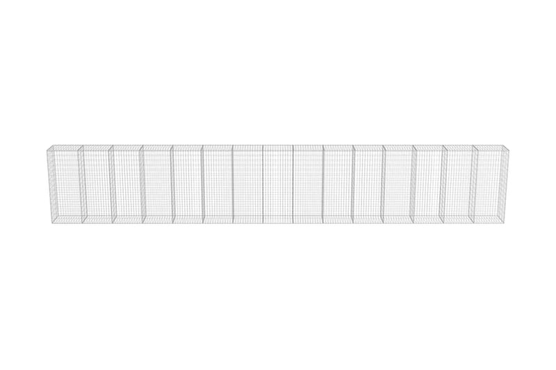 Gabionmur i galvaniserat stål 900x50x150 cm - Silver - Gabion