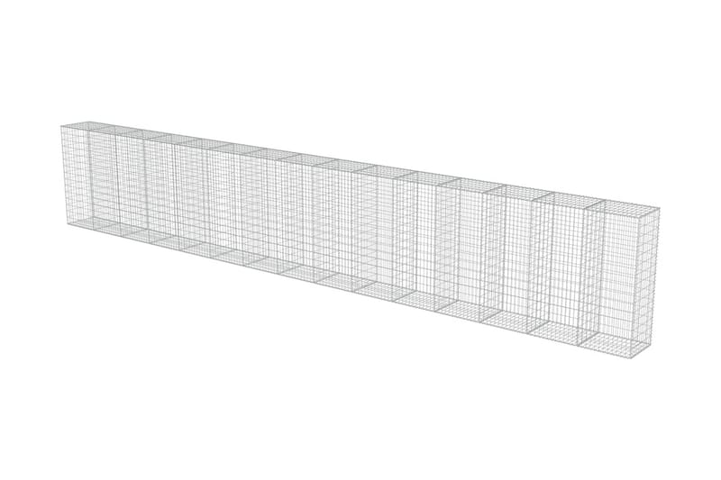 Gabionmur i galvaniserat stål 900x50x150 cm - Silver - Gabion