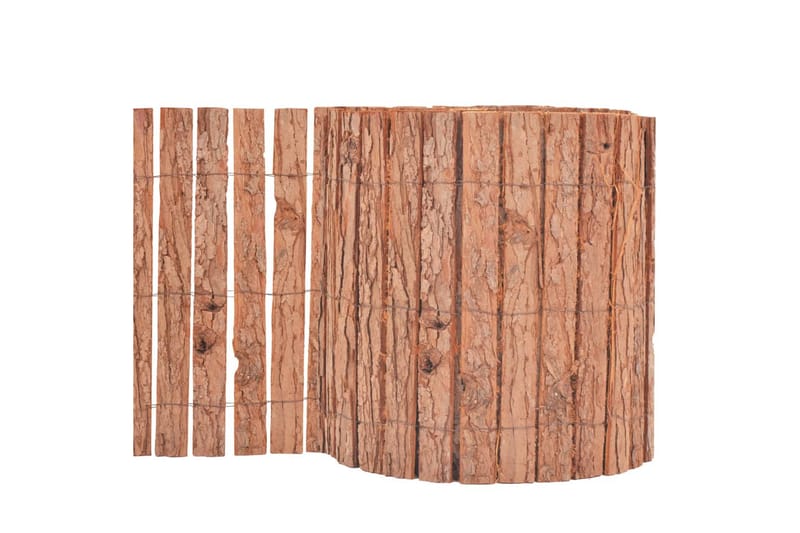 Stängsel bark 1000x30 cm - Brun - Trädgårdsstängsel & panelstängsel