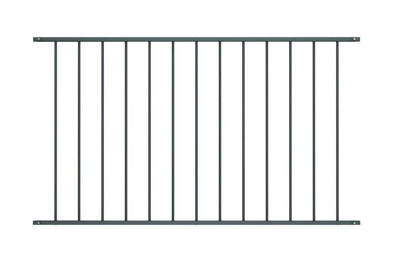 Staketpanel pulverlackerat stål 1,7x0,75 m antracit - Grå - Hus & renovering - Insynsskydd & inhägnad - Staket - Staketstolpar