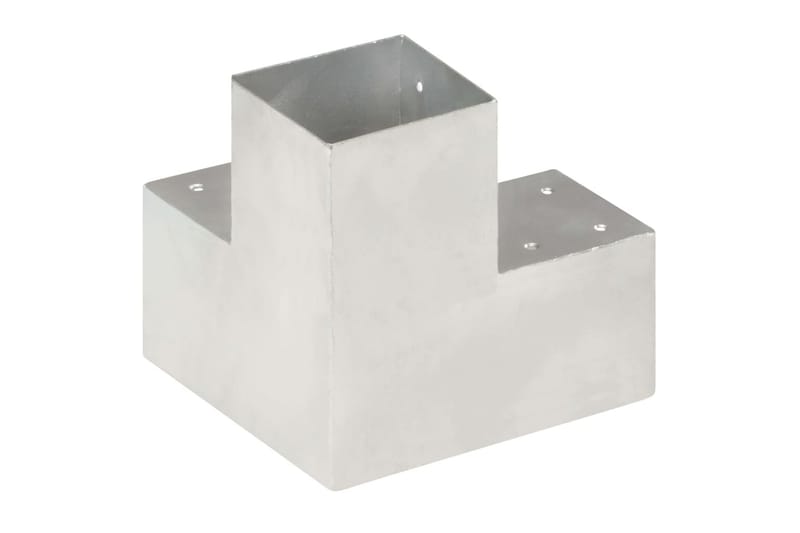 Stolpbeslag 4 st Y-form galvaniserad metall 101x101 mm - Silver - Staketstolpar