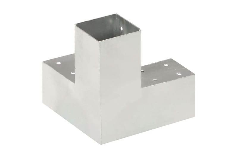 Stolpbeslag 4 st Y-form galvaniserad metall 71x71 mm - Silver - Staketstolpar