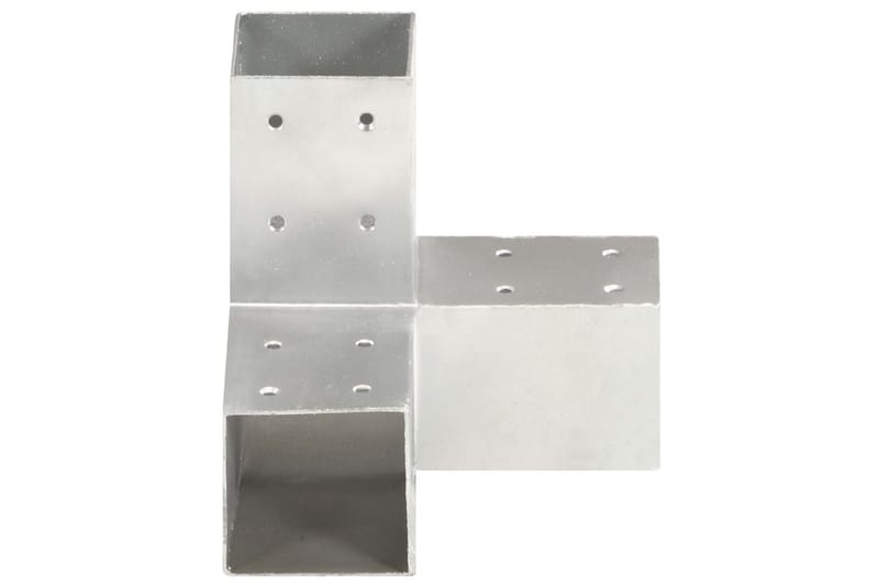 Stolpbeslag 4 st Y-form galvaniserad metall 81x81 mm - Silver - Staketstolpar