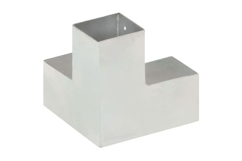 Stolpbeslag 4 st Y-form galvaniserad metall 81x81 mm - Silver - Staketstolpar