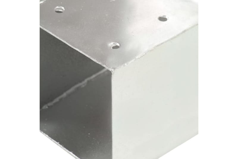 Stolpbeslag T-form galvaniserad metall 101x101 mm - Silver - Staketstolpar