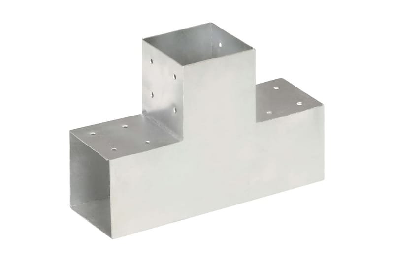 Stolpbeslag T-form galvaniserad metall 101x101 mm - Silver - Staketstolpar