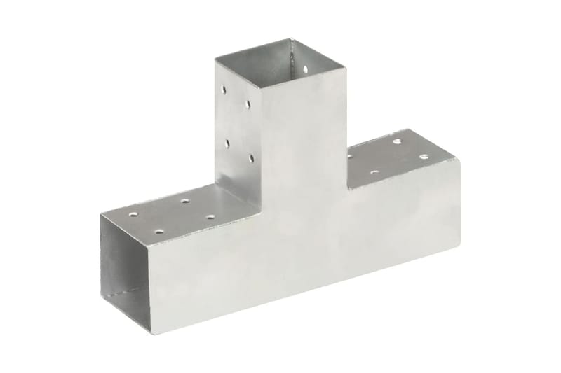 Stolpbeslag T-form galvaniserad metall 71x71 mm - Silver - Staketstolpar