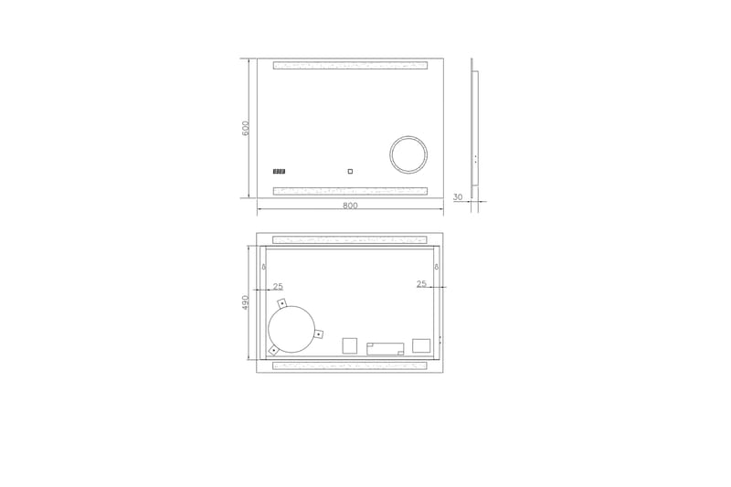 Kolerud Spegel 80x60 cm - Silver - Hus & renovering - Kök & bad - Badrum - Badrumsmöbler & badrumsinredning - Badrumsspegel