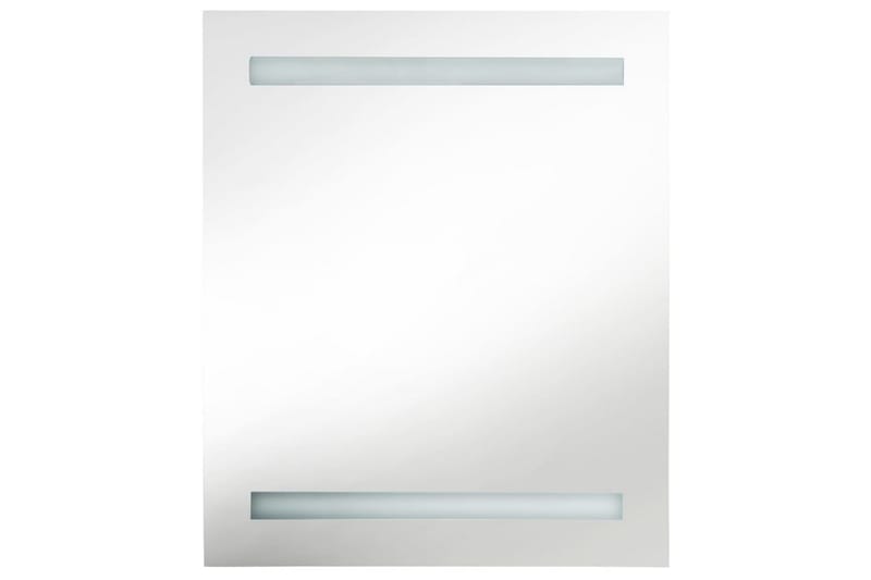 Badrumsspegel med skåp LED vit högglans 50x14x60 cm - Vit - Hus & renovering - Kök & bad - Badrum - Badrumsmöbler & badrumsinredning - Spegelskåp badrum