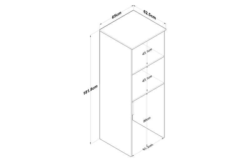 Elli Högskåp Badrum - Vit - Hus & renovering - Kök & bad - Badrum - Badrumsmöbler & badrumsinredning - Badrumsskåp