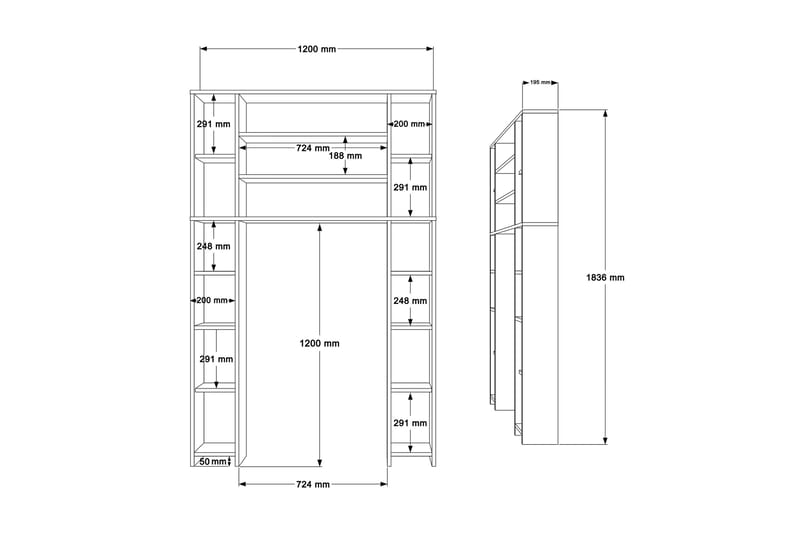 Elta Högskåp Badrum - Ek/Antracit - Hus & renovering - Kök & bad - Badrum - Badrumsmöbler & badrumsinredning - Badrumsskåp