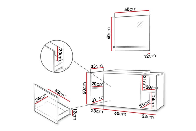 Kintore Badrumsmöbelset - Svart - Hus & renovering - Kök & bad - Badrum - Badrumsmöbler & badrumsinredning - Kompletta möbelpaket badrum