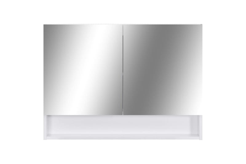 LED-Spegelskåp för badrum vit 80x15x60 cm MDF - Vit - Hus & renovering - Kök & bad - Badrum - Badrumsmöbler & badrumsinredning - Spegelskåp badrum