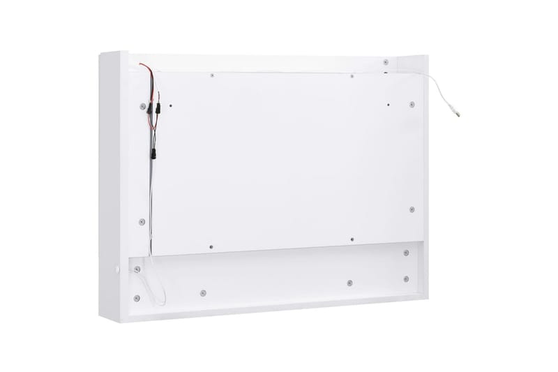 LED-Spegelskåp för badrum vit 80x15x60 cm MDF - Vit - Hus & renovering - Kök & bad - Badrum - Badrumsmöbler & badrumsinredning - Spegelskåp badrum