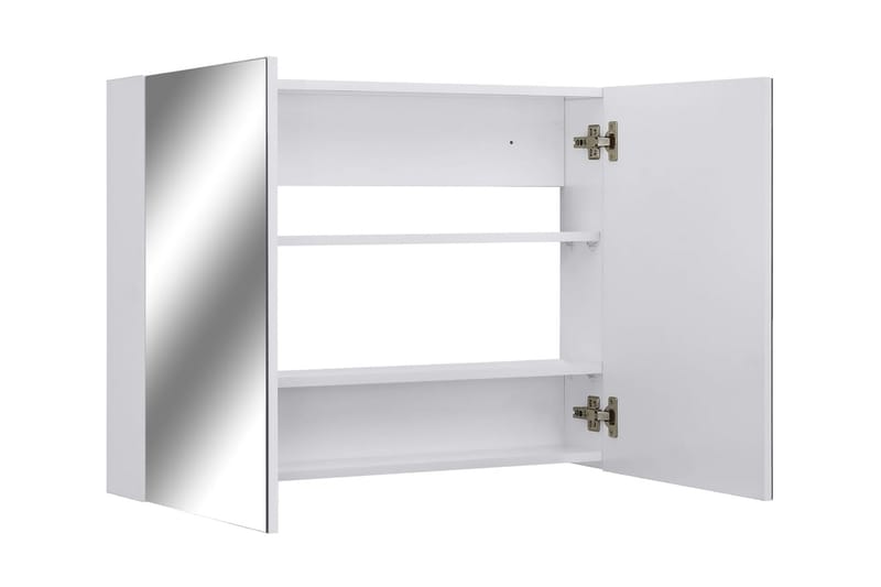 Spegelskåp för badrum vit 80x15x60 cm MDF - Vit - Hus & renovering - Kök & bad - Badrum - Badrumsmöbler & badrumsinredning - Spegelskåp badrum