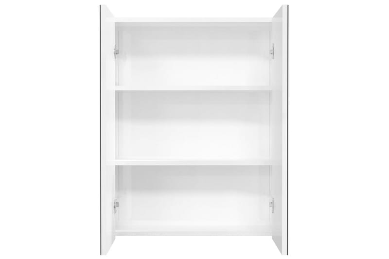 Spegelskåp för badrum vit glänsande 60x15x75 cm MDF - Vit - Hus & renovering - Kök & bad - Badrum - Badrumsmöbler & badrumsinredning - Spegelskåp badrum