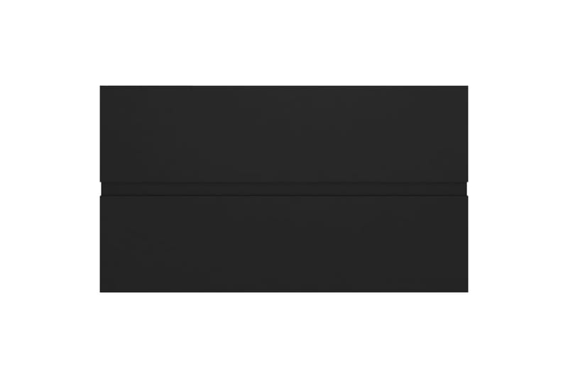 Badrumsskåp med inbyggt handfat svart spånskiva - Svart - Tvättställsskåp & kommod
