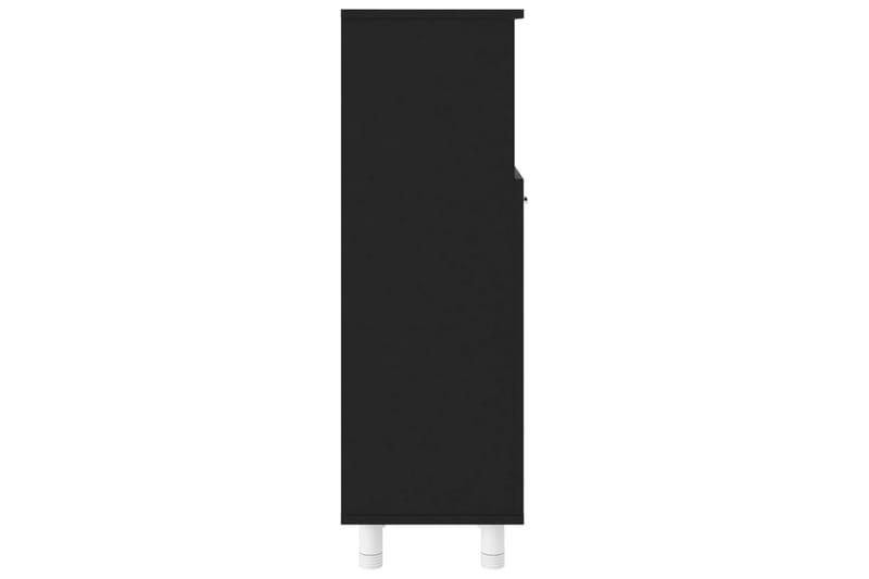 Badrumsskåp svart 30x30x95 cm spånskiva - Svart - Badrumsskåp - Väggskåp & högskåp