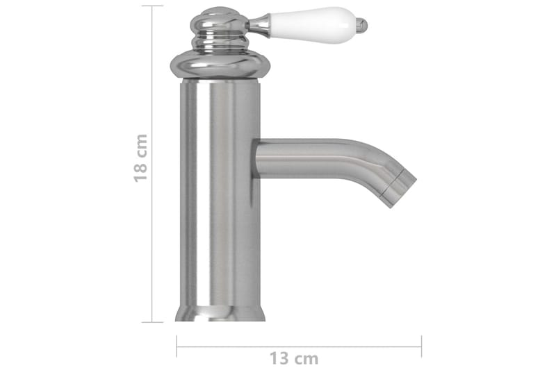 Badrumsblandare silver 130x180 mm - be Basic - Tvättställsblandare
