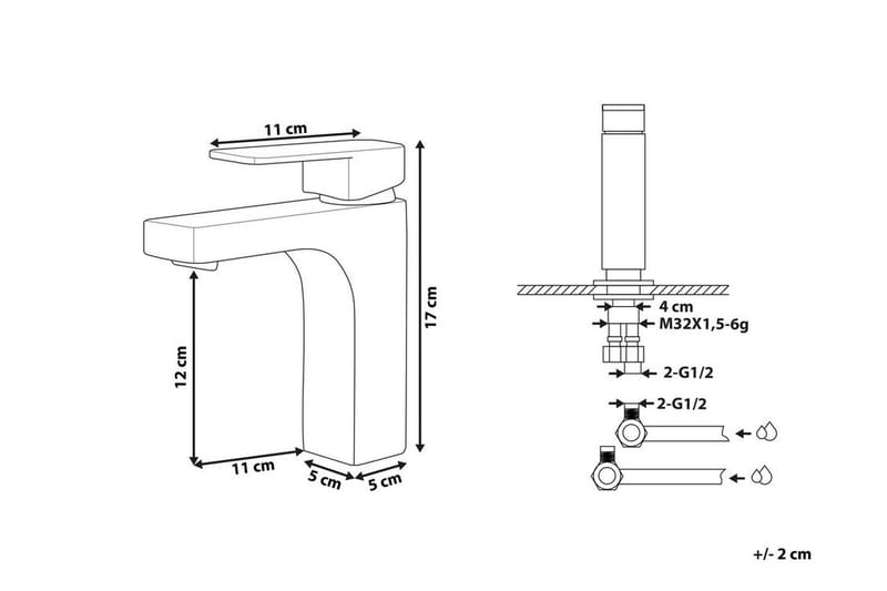 Irupu Tvättställsblandare - Silver - Hus & renovering - Kök & bad - Badrum - Blandare & vattenkran - Tvättställsblandare