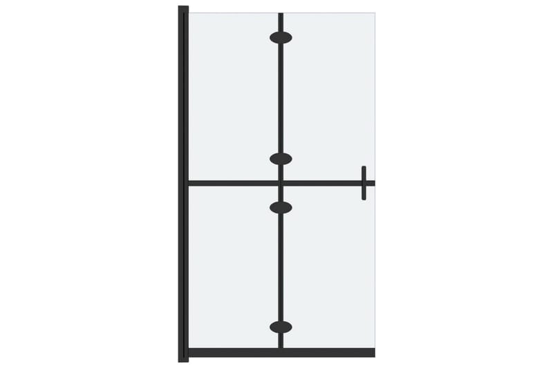 Vikbar duschvägg med frostat ESG-glas 120x190 cm - Transparent - Duschväggar