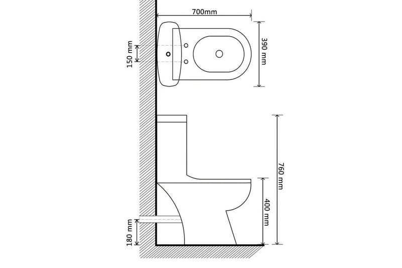 Toalettstol med cistern svart - Svart - Hus & renovering - Kök & bad - Badrum - Toalettstol & WC stol - Golvstående toalett